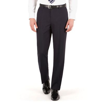 Thomas Nash Navy plain regular fit suit trouser